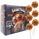 Basketball Lollipops, Birthday Party Favor Candy, 24 Count Box, 10.16 Ounces