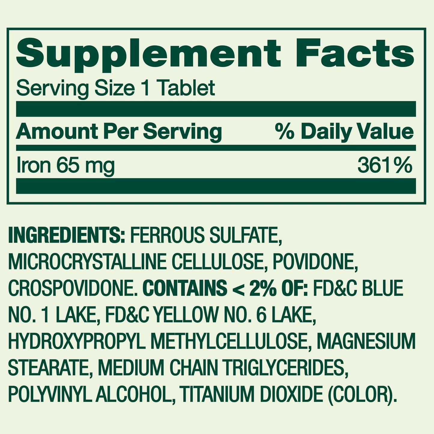(3 pack) Spring Valley Iron General Health & Wellness Dietary Supplement Tablets, 65 mg, 100 Count