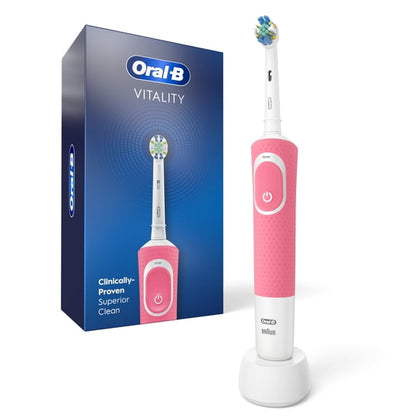 Oral-B Toothbrush, Vitality Flossaction Rechargeable Electric Toothbrush, Pink, Adults & Children 3+