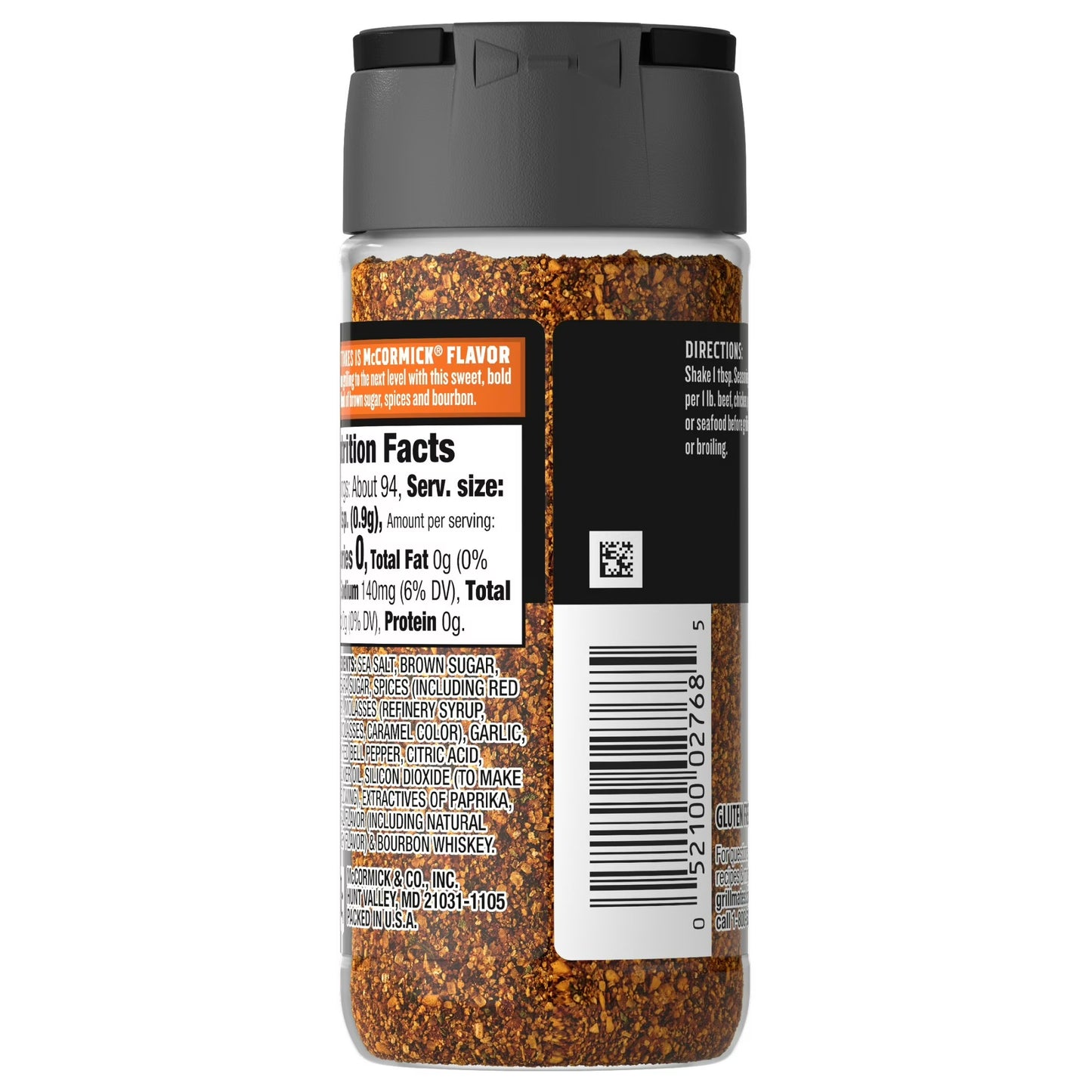 McCormick GRILL MATES Gluten Free Brown Sugar Bourbon Seasoning, 3.0 oz Bottle