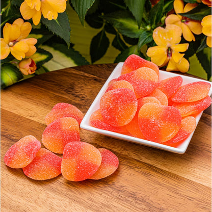 HARIBO Peaches Gummies Fruity Peach Flavor Gummy Candy, 8 oz, Share Size Bag