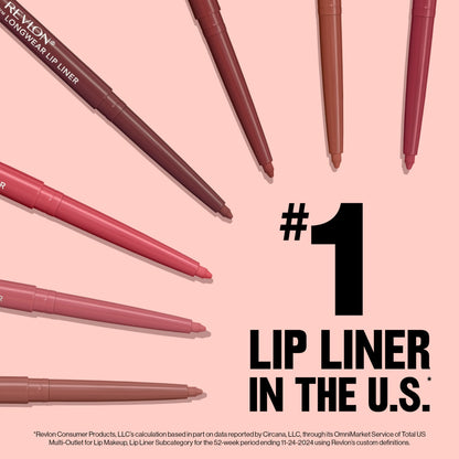 (3 pack) Revlon ColorStay Longwear Lip Liner Pencil, 645 Chocolate, 0.01 oz