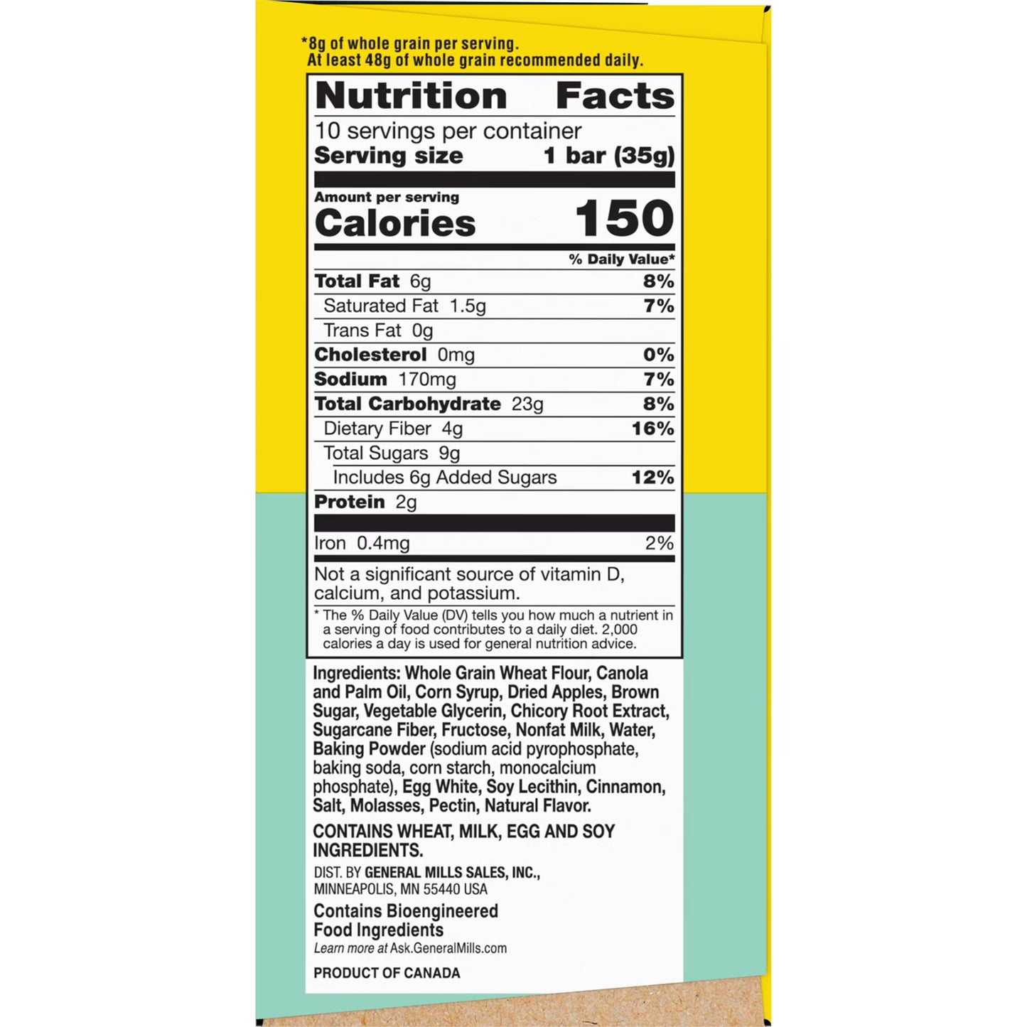 (6 pack) Nature Valley Soft Baked Muffin Bars, Apple Cinnamon, Snack Bars, 10 Bars, 12.4 oz