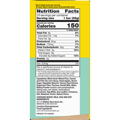 (6 pack) Nature Valley Soft Baked Muffin Bars, Apple Cinnamon, Snack Bars, 10 Bars, 12.4 oz