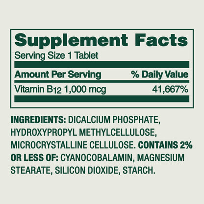 (3 pack) Spring Valley Vitamin B12 Supplement Timed-Release Tablets , 1000 mcg, 300 Count
