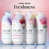 Olay Fresh Radiance Body Wash, Essence of Black Cherry and Vanilla, Vitamin B3 and Antioxidant Blend, 22 fl oz