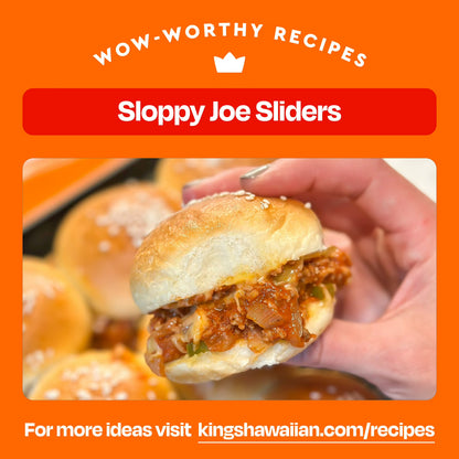 King's Hawaiian Sweet Pre-Sliced Slider Mini Buns 9 Count, 10oz, Shelf-Stable