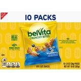 belVita Bite Size Snacks, Blueberry Crunchy Bites, 10 - 1 oz Snack Packs