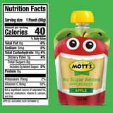 Mott's No Sugar Added Applesauce, 3.2 oz clear pouches, 20 pack