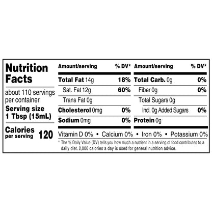 (4 pack) Great Value Organic Naturally Refined Coconut Oil, 56 fl oz