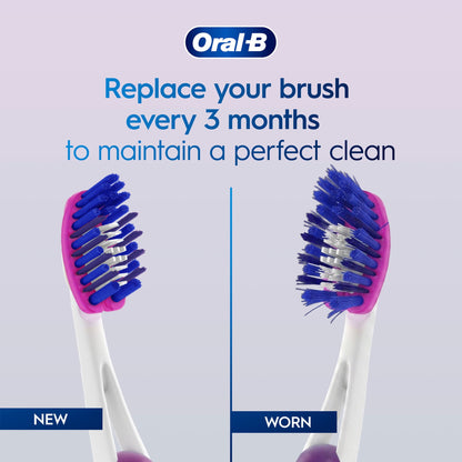 Oral-B Toothbrush Pack, Pro Whitening Manual Toothbrush, Medium Bristles, 2 Count