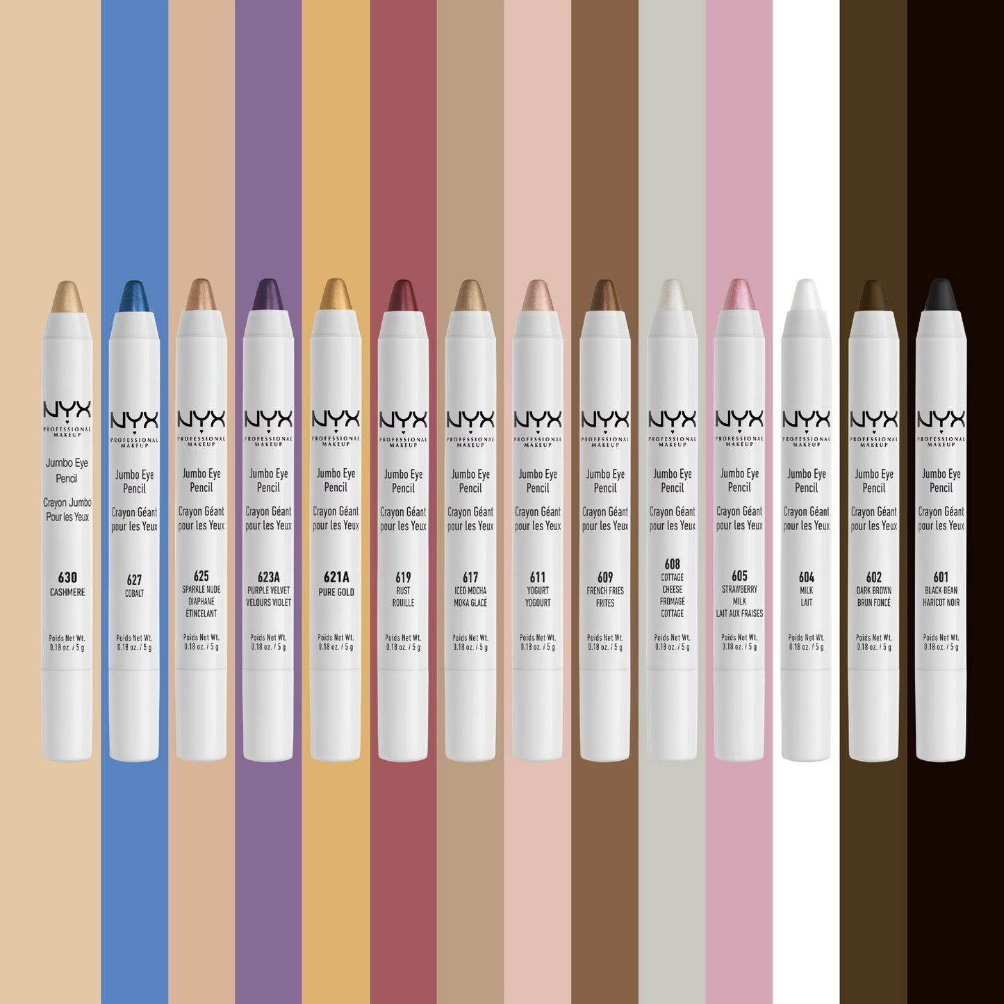 NYX Professional Makeup Jumbo Eye Pencil, All-in-one Eyeshadow and Eyeliner Multi-stick, Macaroon, 0.18 oz
