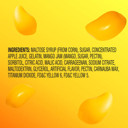 AMOS Peelerz Mango, Peelable Gummy Candy, Real Fruit Flavor, 1 Count, 3.5 oz Bag