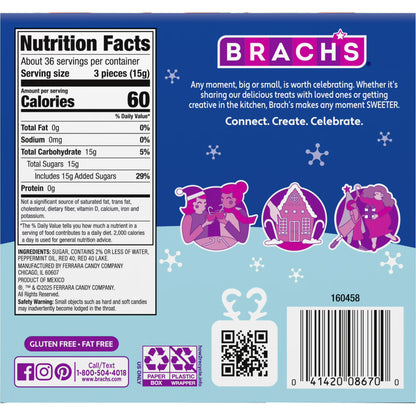 Brach's Holiday Soft Peppermint Candies, Christmas Candy, 19.4 Ounce Box