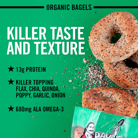 Dave's Killer Bread Epic Everything Bagels, Organic Bagels, 27g Whole Grains per Bagel, 5 Count