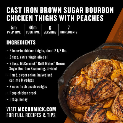 Grill Mates Brown Sugar Bourbon Seasoning, 5.64 oz Bottle