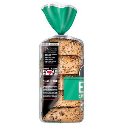 Dave's Killer Bread Epic Everything Bagels, Organic Bagels, 27g Whole Grains per Bagel, 5 Count