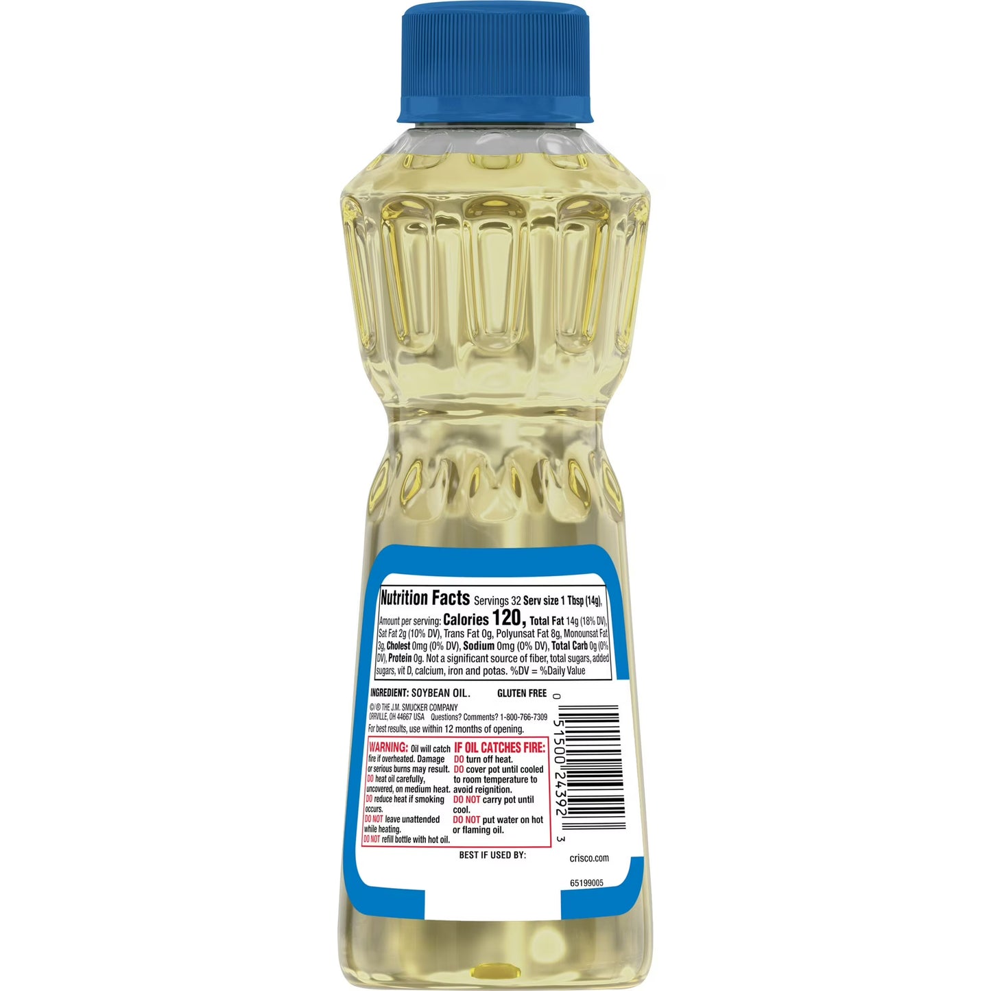 (12 pack) Crisco Pure Vegetable Oil, 16 fl oz