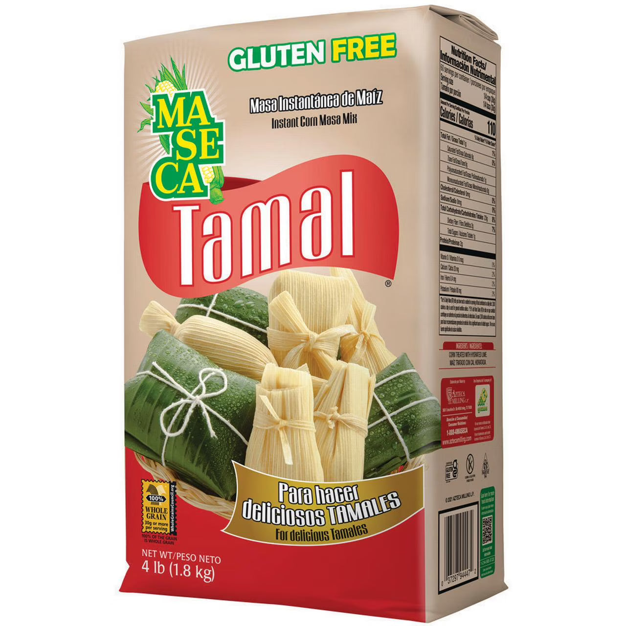 MASECA Tamal Instant Corn Masa Flour, 4 Lb Bag