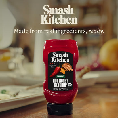 Smash Kitchen Organic Hot Honey Ketchup, 15 oz Bottle