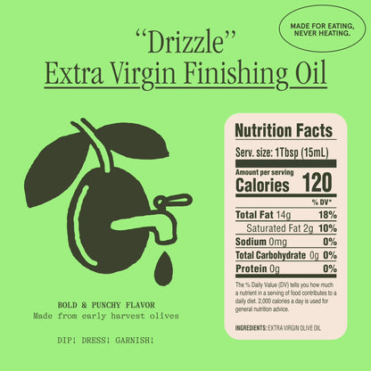 Graza Drizzle Extra Virgin Olive Oil Squeeze Bottle for Finishing, 500ml