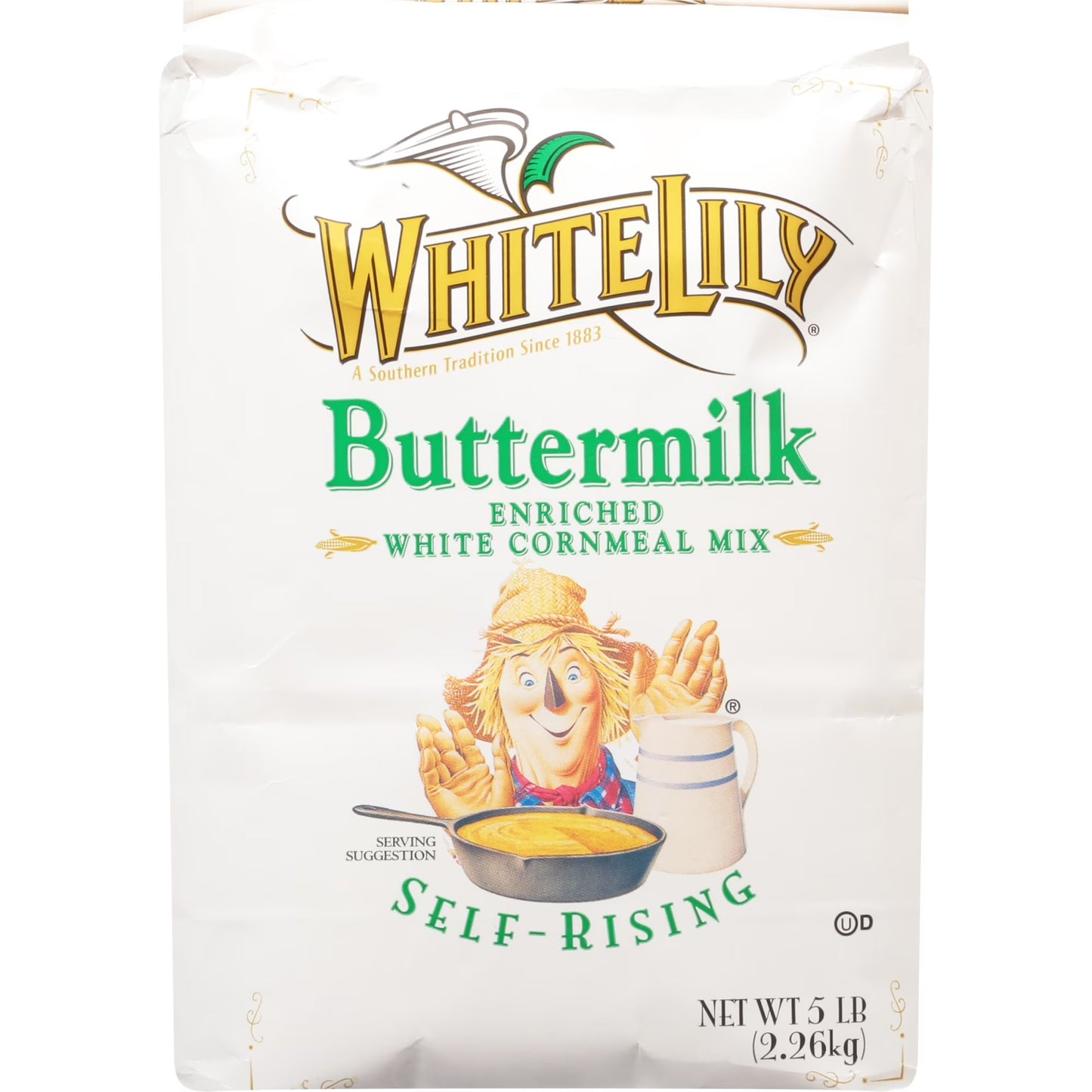 White Lily Self-Rising Buttermilk White Cornmeal Mix, 5 lb Bag