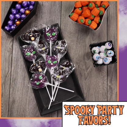 Halloween Cat, Bat and Witch Hat Lollipops, Trick or Treat Candy, 24 Count, 10.16 Ounce Box