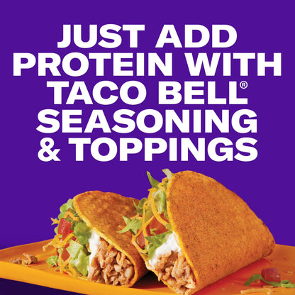 (2 pack) Taco Bell Mild Seasoned Flavor Crunchy Taco Shells, 12 ct, 4.8 oz Box
