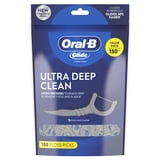 Oral-B Floss, Glide Ultra Deep Clean Floss Picks, Removes Food and Plaque, Cool Mint Flavor, 150 Floss Picks