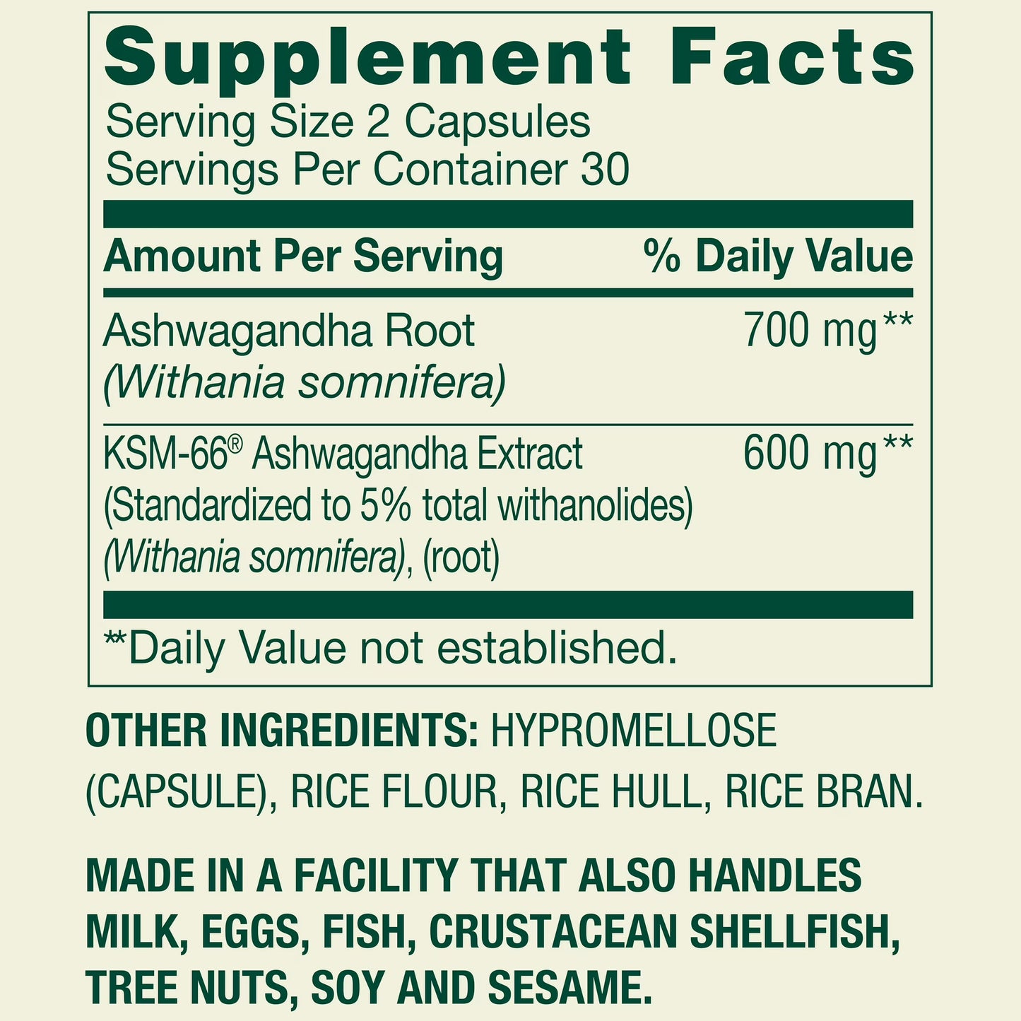 (3 pack) Spring Valley Extra Strength Ashwagandha Dietary Supplement, 1300 mg, 60 Vegetarian Capsules