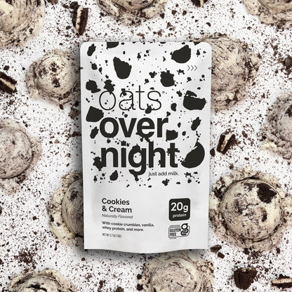 Oats Overnight High Protein Starter Kit - Cookies & Cream with Shaker Bottle