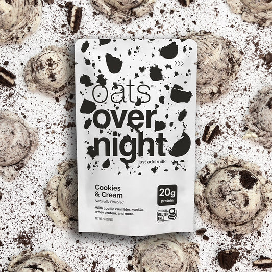 Oats Overnight High Protein Starter Kit - Cookies & Cream with Shaker Bottle