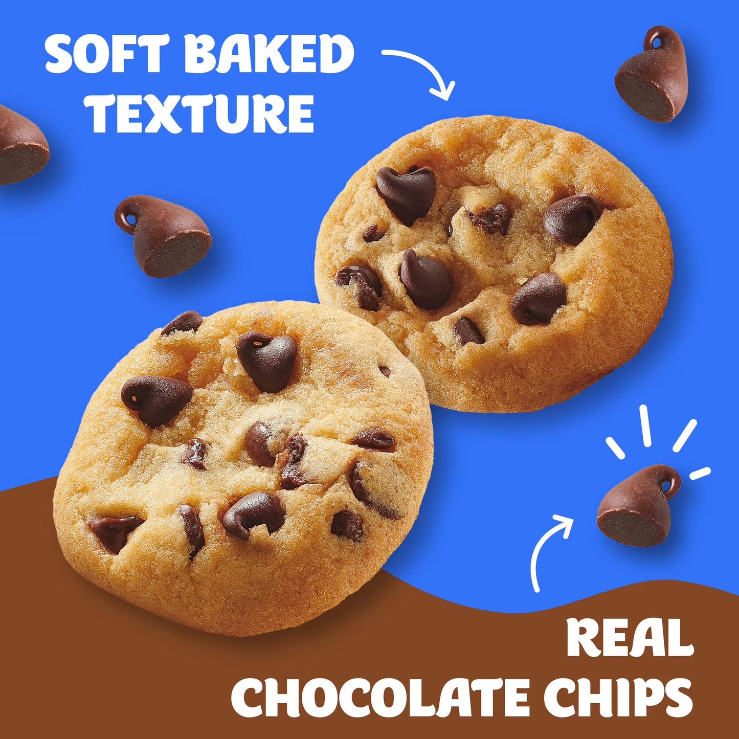 Pillsbury Chocolate Chip Mini Soft Baked Cookies (10 Pouches)