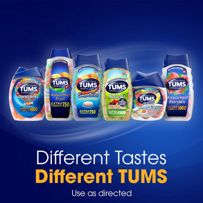 Tums Ultra Strength Chewable Antacid Tablets for Heartburn, Peppermint, 72 Count