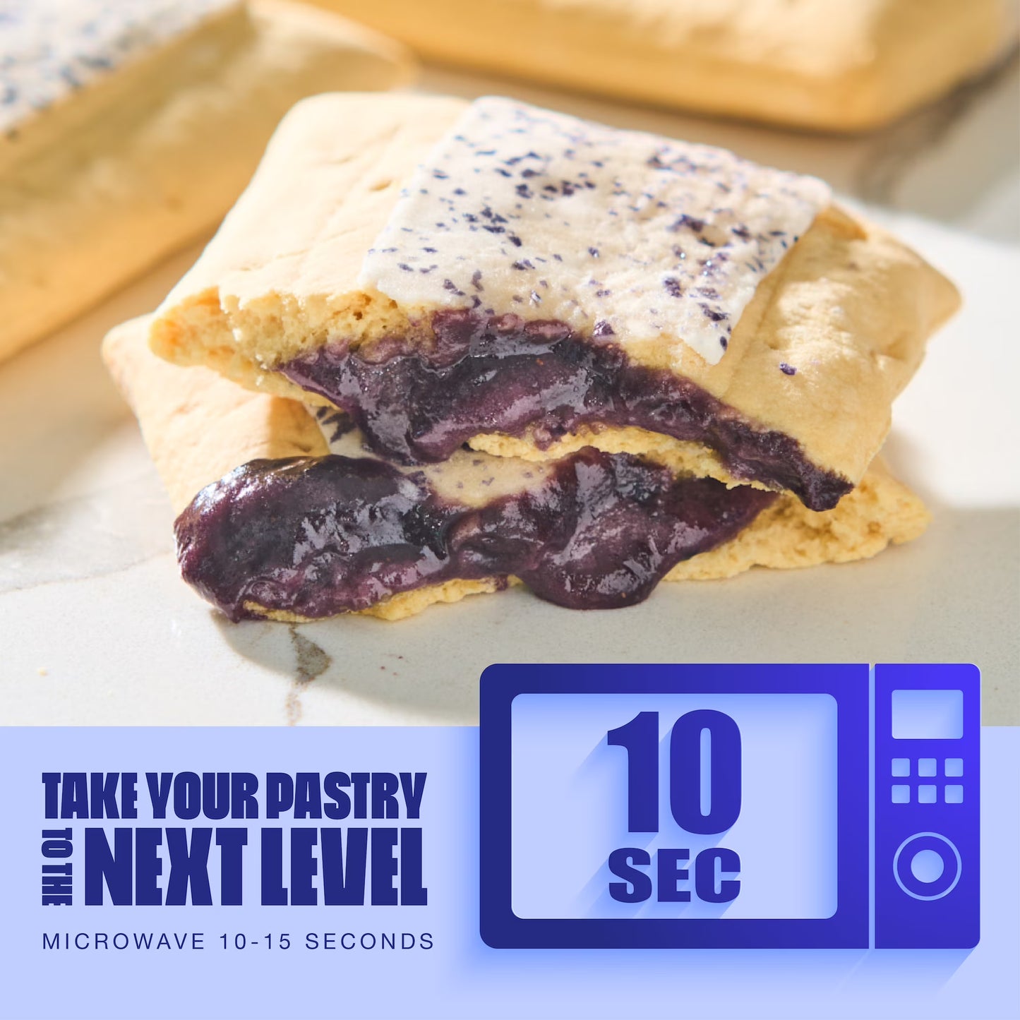 Legendary Foods Blueberry Protein Pastry, 20g Protein, 4 Pack, Keto Friendly, Gluten Free