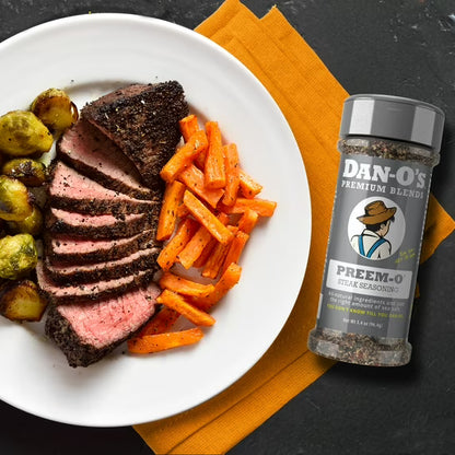 Dan-O's Preem-O Seasoning - All-Purpose Steak & Meat Seasoning - Great for cooking & grilling anything - Small bottle (3.4 oz)