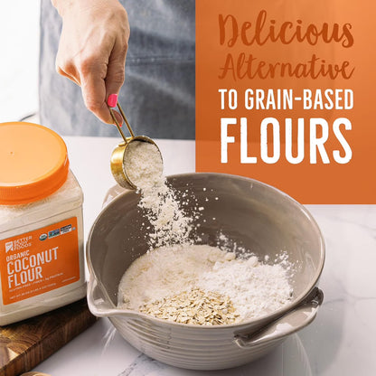 BetterBody Foods Organic Coconut Flour, Grain-Free Flour, 2.25 lbs