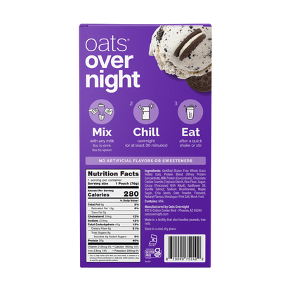 Oats Overnight High Protein Starter Kit - Cookies & Cream with Shaker Bottle