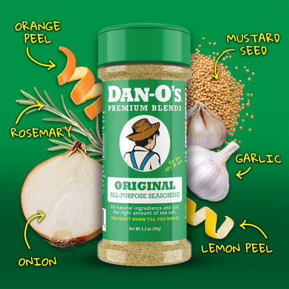 Dan-O's Original Seasoning - All-Purpose Seasoning - Great for grilling and cooking anything - Small bottle (3.5 oz)