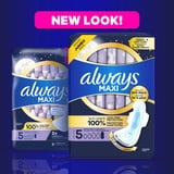 Always Maxi Pads with Wings, Size 5, Extra Heavy Overnight, 36 Count