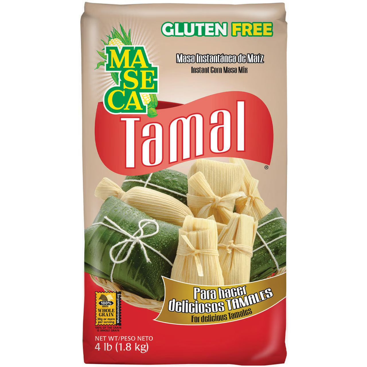 (10 pack) MASECA Tamal Instant Corn Masa Flour, 4 Lb Bag