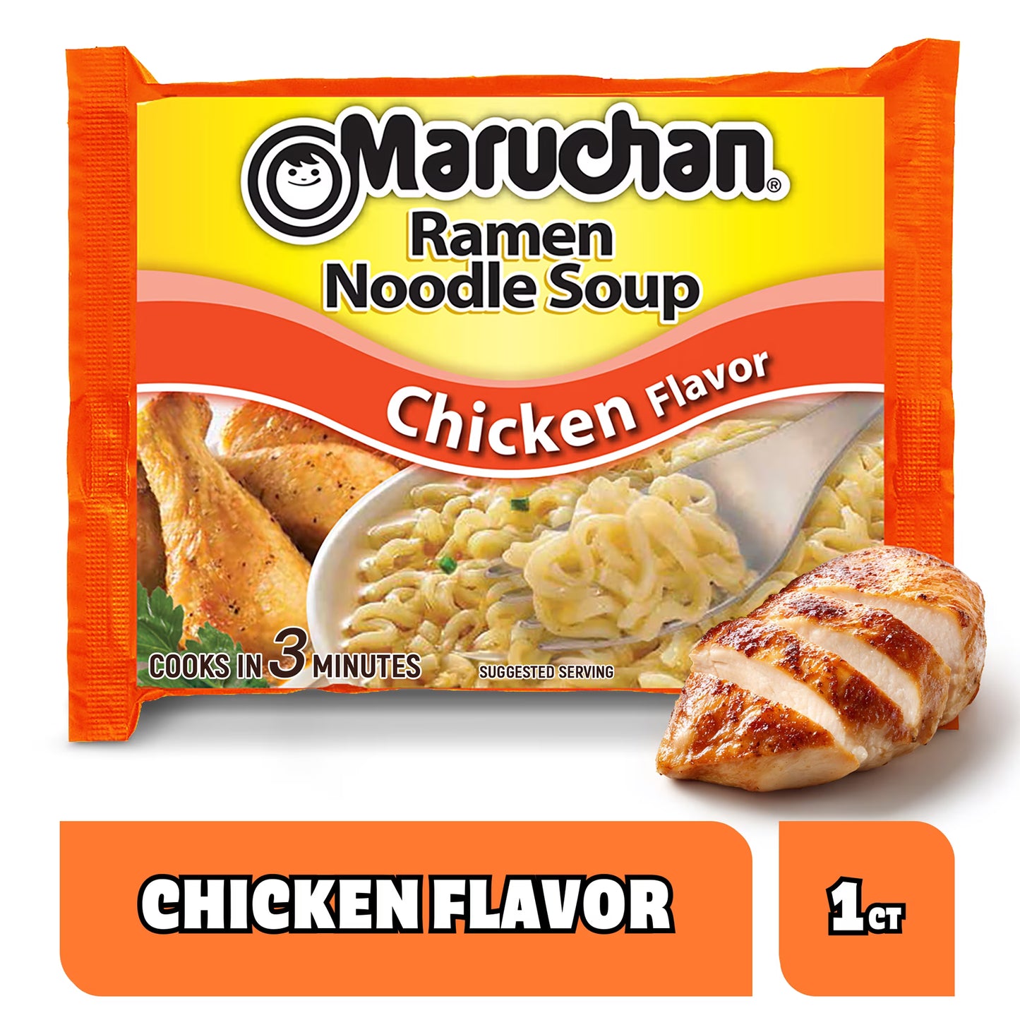 Maruchan Ramen Noodle Soup, Chicken Flavor Instant Noodles, 3 oz