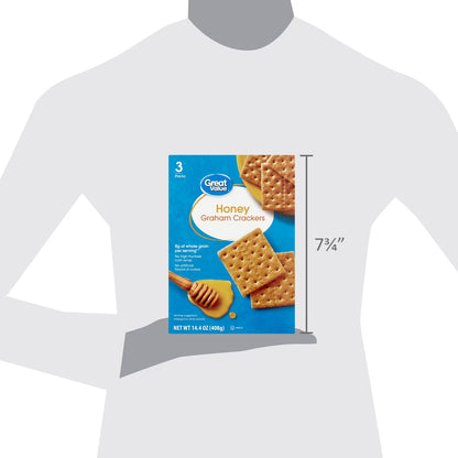 Great Value Honey Graham Crackers, 14.4 oz, 8 Count