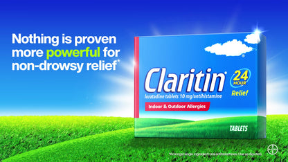 Claritin Allergy Relief 24 Hour Non-Drowsy Loratadine Antihistamine Allergy Medicine Tablets, 30 Count