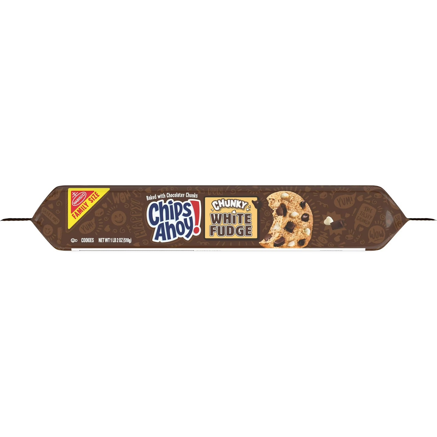 CHIPS AHOY! Crunchy White Fudge Chocolate Chunky Fudgy Chocolate Chip Cookies, Family Size, 18 oz