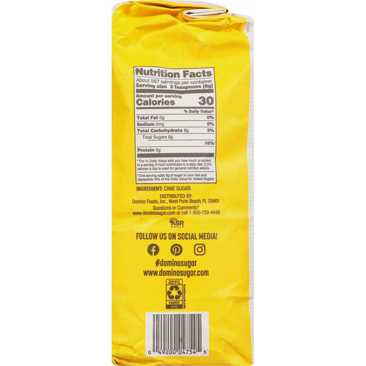 Domino Premium Pure Cane Granulated Sugar, 10 lb