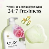 Olay Fresh Radiance Body Wash, Rose Water & Sweet Nectar, with Vitamin B3, 35 fl oz