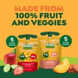 GoGo squeeZ Fruit & VeggieZ No Sugar Added Applesauce Variety Pouches, 3.2 oz (10 Pack)