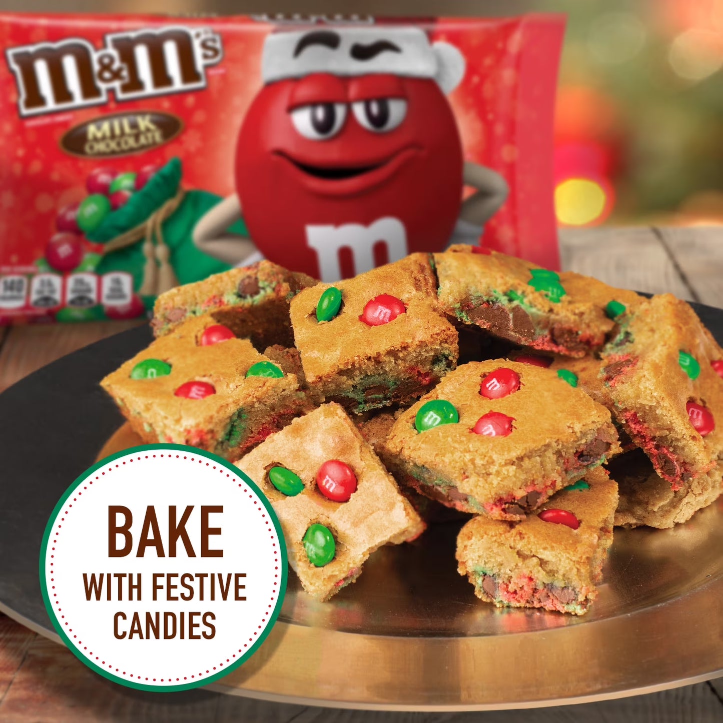 M&M's Milk Chocolate Christmas Candy - 10 oz Bag