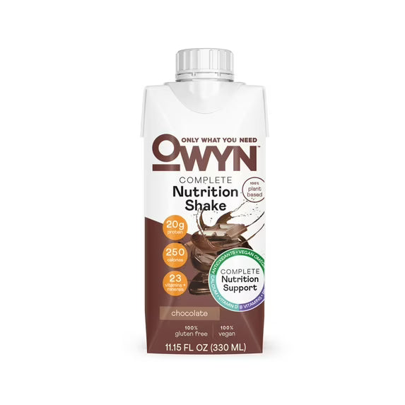 OWYN Complete Nutrition 20g Protein Shake, Chocolate, 11.15 fl oz, 4 Count